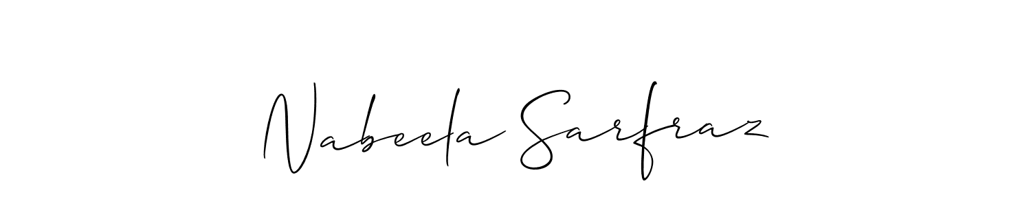 Here are the top 10 professional signature styles for the name Nabeela Sarfraz. These are the best autograph styles you can use for your name. Nabeela Sarfraz signature style 2 images and pictures png