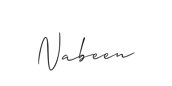 Design your own signature with our free online signature maker. With this signature software, you can create a handwritten (Allison_Script) signature for name Nabeen. Nabeen signature style 2 images and pictures png