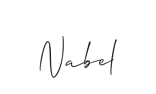 Design your own signature with our free online signature maker. With this signature software, you can create a handwritten (Allison_Script) signature for name Nabel. Nabel signature style 2 images and pictures png