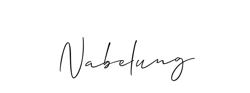 How to make Nabelung name signature. Use Allison_Script style for creating short signs online. This is the latest handwritten sign. Nabelung signature style 2 images and pictures png