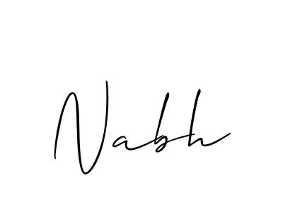 if you are searching for the best signature style for your name Nabh. so please give up your signature search. here we have designed multiple signature styles  using Allison_Script. Nabh signature style 2 images and pictures png