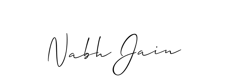 Best and Professional Signature Style for Nabh Jain. Allison_Script Best Signature Style Collection. Nabh Jain signature style 2 images and pictures png