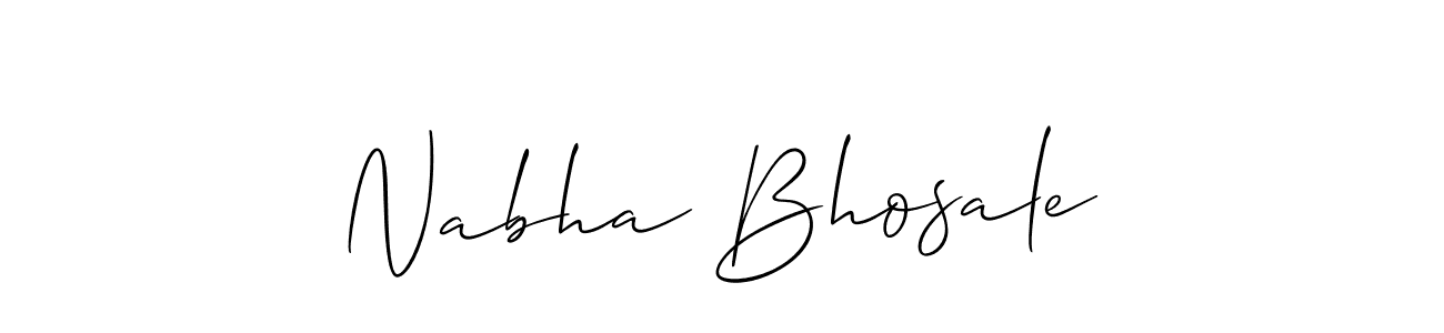 Use a signature maker to create a handwritten signature online. With this signature software, you can design (Allison_Script) your own signature for name Nabha Bhosale. Nabha Bhosale signature style 2 images and pictures png