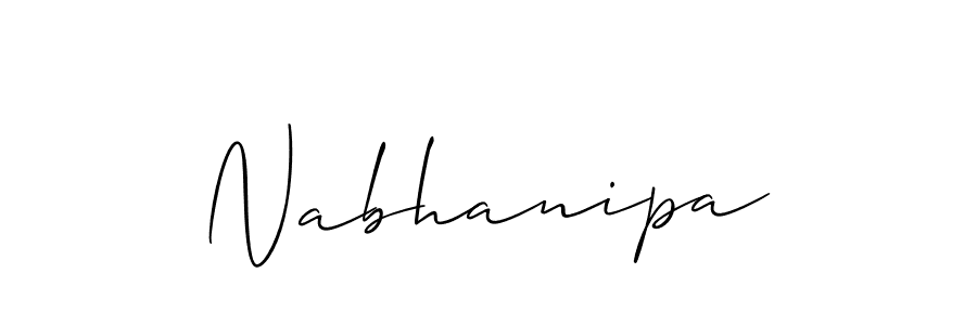 You should practise on your own different ways (Allison_Script) to write your name (Nabhanipa) in signature. don't let someone else do it for you. Nabhanipa signature style 2 images and pictures png