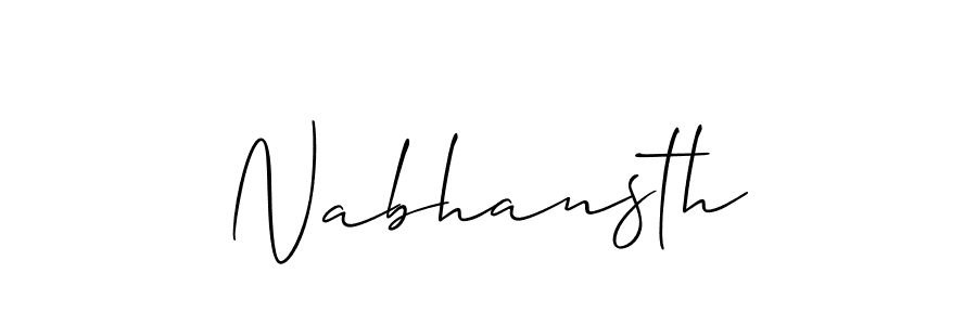 How to Draw Nabhansth signature style? Allison_Script is a latest design signature styles for name Nabhansth. Nabhansth signature style 2 images and pictures png