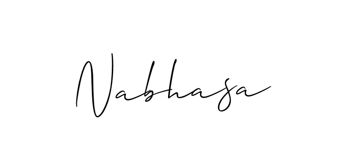 Best and Professional Signature Style for Nabhasa. Allison_Script Best Signature Style Collection. Nabhasa signature style 2 images and pictures png