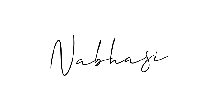 How to make Nabhasi signature? Allison_Script is a professional autograph style. Create handwritten signature for Nabhasi name. Nabhasi signature style 2 images and pictures png