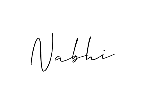 Make a beautiful signature design for name Nabhi. Use this online signature maker to create a handwritten signature for free. Nabhi signature style 2 images and pictures png