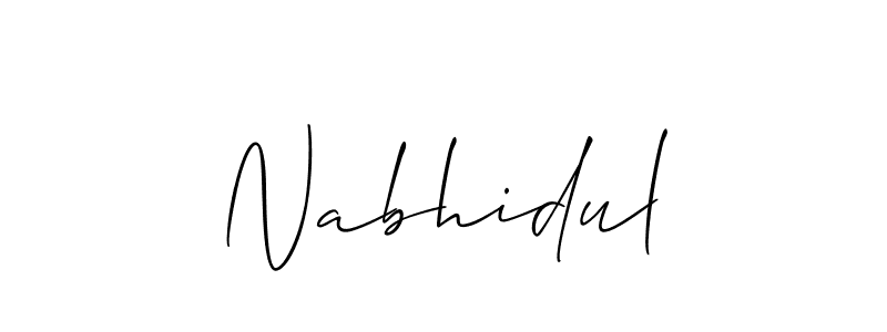 Make a beautiful signature design for name Nabhidul. Use this online signature maker to create a handwritten signature for free. Nabhidul signature style 2 images and pictures png