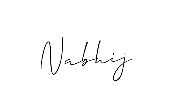 How to make Nabhij signature? Allison_Script is a professional autograph style. Create handwritten signature for Nabhij name. Nabhij signature style 2 images and pictures png