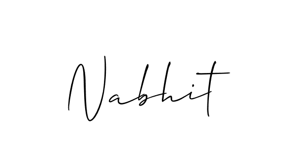 Similarly Allison_Script is the best handwritten signature design. Signature creator online .You can use it as an online autograph creator for name Nabhit. Nabhit signature style 2 images and pictures png