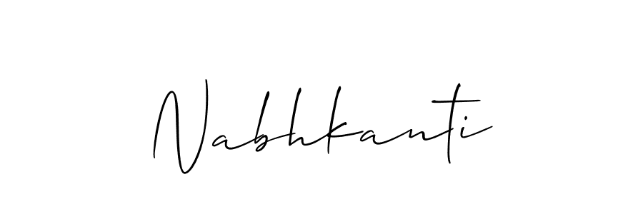 How to Draw Nabhkanti signature style? Allison_Script is a latest design signature styles for name Nabhkanti. Nabhkanti signature style 2 images and pictures png