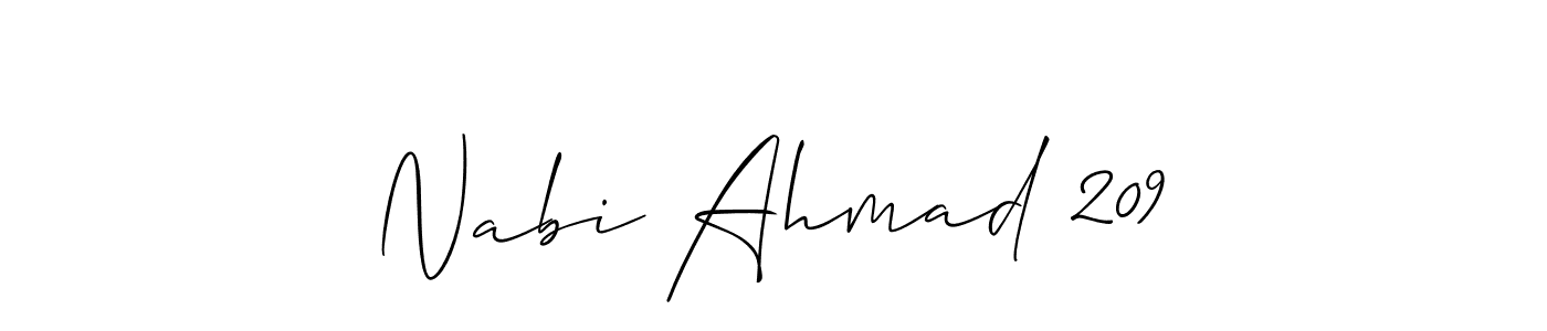 Make a beautiful signature design for name Nabi Ahmad 209. With this signature (Allison_Script) style, you can create a handwritten signature for free. Nabi Ahmad 209 signature style 2 images and pictures png