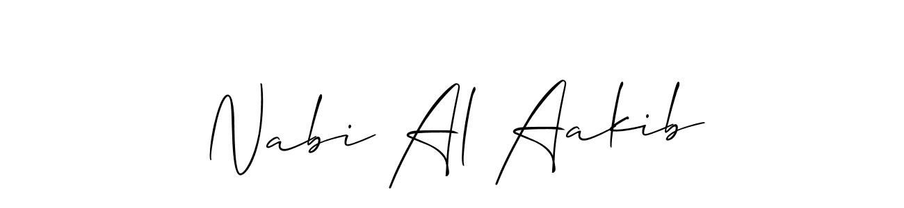 Similarly Allison_Script is the best handwritten signature design. Signature creator online .You can use it as an online autograph creator for name Nabi Al Aakib. Nabi Al Aakib signature style 2 images and pictures png