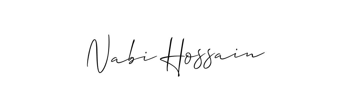 How to Draw Nabi Hossain signature style? Allison_Script is a latest design signature styles for name Nabi Hossain. Nabi Hossain signature style 2 images and pictures png