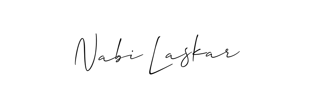 Design your own signature with our free online signature maker. With this signature software, you can create a handwritten (Allison_Script) signature for name Nabi Laskar. Nabi Laskar signature style 2 images and pictures png