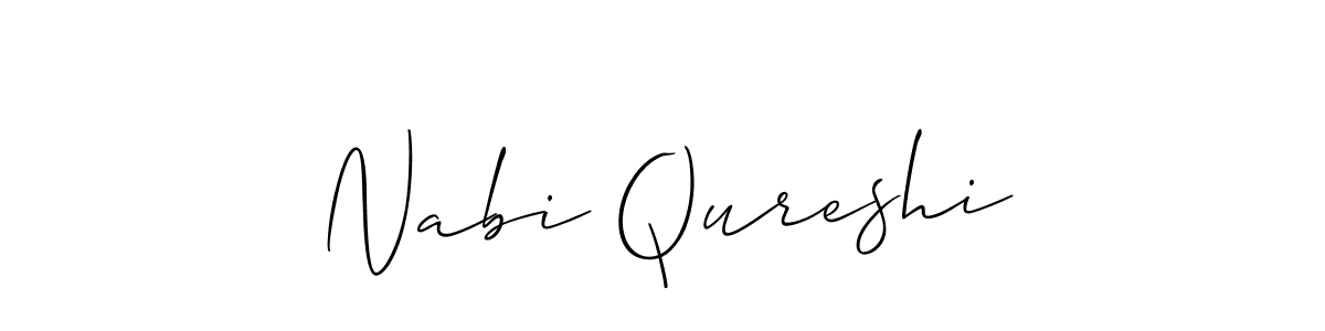 How to Draw Nabi Qureshi signature style? Allison_Script is a latest design signature styles for name Nabi Qureshi. Nabi Qureshi signature style 2 images and pictures png