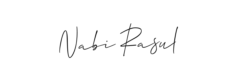 Create a beautiful signature design for name Nabi Rasul. With this signature (Allison_Script) fonts, you can make a handwritten signature for free. Nabi Rasul signature style 2 images and pictures png