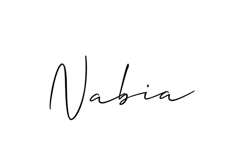 Also You can easily find your signature by using the search form. We will create Nabia name handwritten signature images for you free of cost using Allison_Script sign style. Nabia signature style 2 images and pictures png