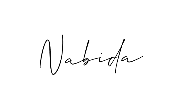 How to make Nabida name signature. Use Allison_Script style for creating short signs online. This is the latest handwritten sign. Nabida signature style 2 images and pictures png