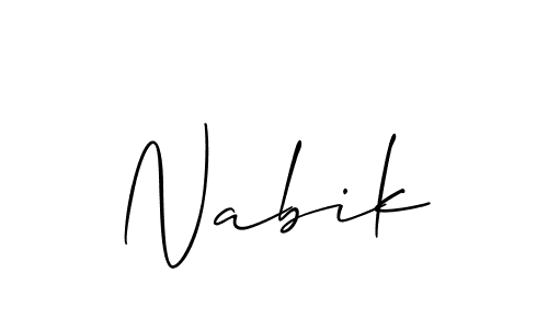 Make a short Nabik signature style. Manage your documents anywhere anytime using Allison_Script. Create and add eSignatures, submit forms, share and send files easily. Nabik signature style 2 images and pictures png