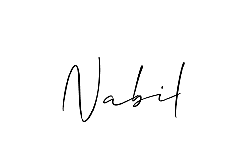 Nabil stylish signature style. Best Handwritten Sign (Allison_Script) for my name. Handwritten Signature Collection Ideas for my name Nabil. Nabil signature style 2 images and pictures png