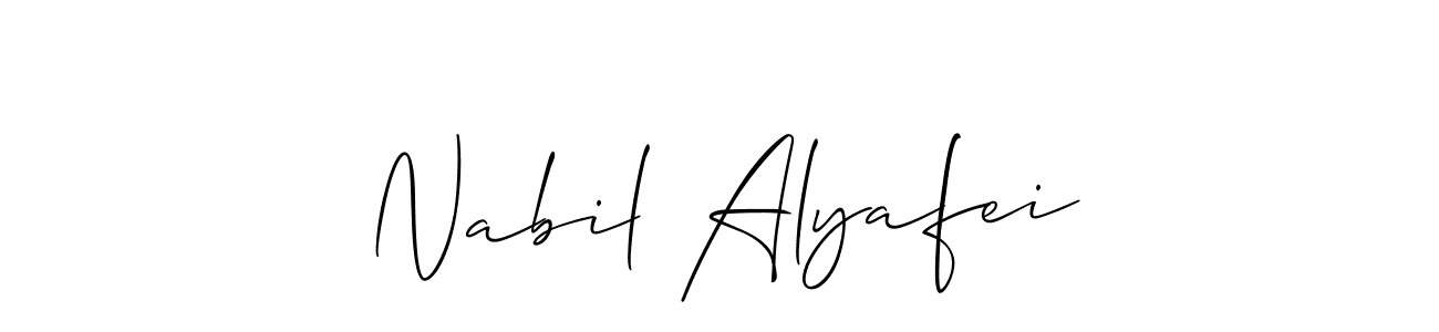 You should practise on your own different ways (Allison_Script) to write your name (Nabil Alyafei) in signature. don't let someone else do it for you. Nabil Alyafei signature style 2 images and pictures png