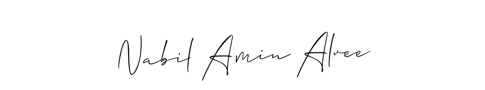 Create a beautiful signature design for name Nabil Amin Alvee. With this signature (Allison_Script) fonts, you can make a handwritten signature for free. Nabil Amin Alvee signature style 2 images and pictures png