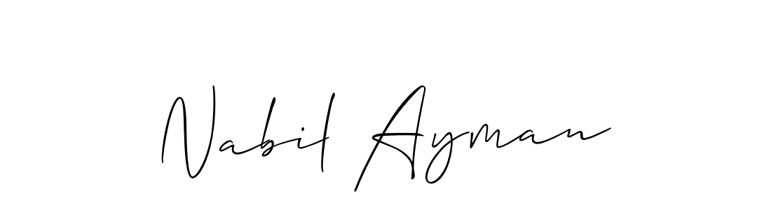 Make a short Nabil Ayman signature style. Manage your documents anywhere anytime using Allison_Script. Create and add eSignatures, submit forms, share and send files easily. Nabil Ayman signature style 2 images and pictures png