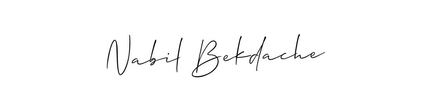 How to make Nabil Bekdache signature? Allison_Script is a professional autograph style. Create handwritten signature for Nabil Bekdache name. Nabil Bekdache signature style 2 images and pictures png