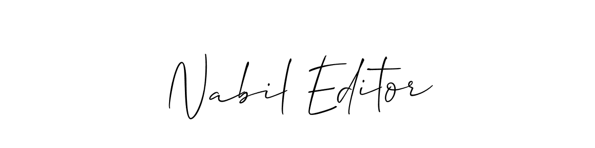 How to Draw Nabil Editor signature style? Allison_Script is a latest design signature styles for name Nabil Editor. Nabil Editor signature style 2 images and pictures png