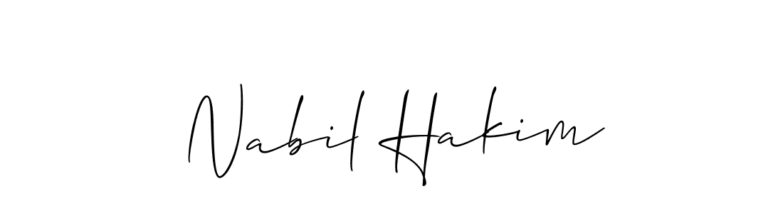 Design your own signature with our free online signature maker. With this signature software, you can create a handwritten (Allison_Script) signature for name Nabil Hakim. Nabil Hakim signature style 2 images and pictures png