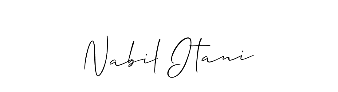 You should practise on your own different ways (Allison_Script) to write your name (Nabil Itani) in signature. don't let someone else do it for you. Nabil Itani signature style 2 images and pictures png