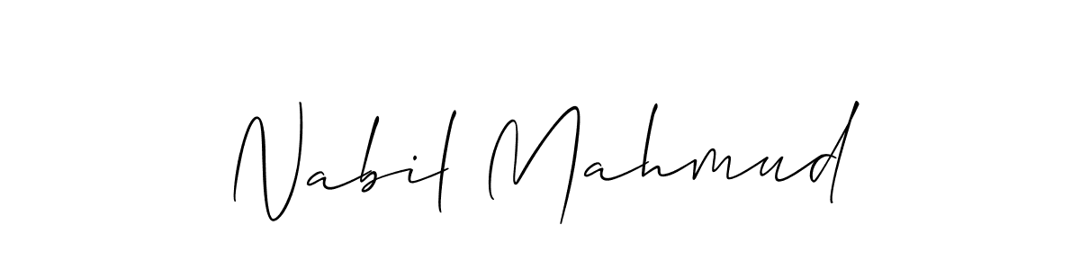 Also we have Nabil Mahmud name is the best signature style. Create professional handwritten signature collection using Allison_Script autograph style. Nabil Mahmud signature style 2 images and pictures png