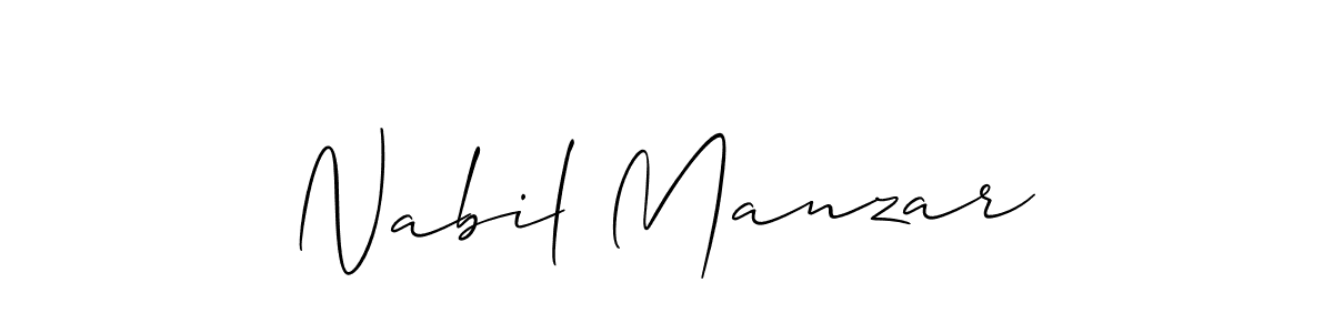 How to make Nabil Manzar signature? Allison_Script is a professional autograph style. Create handwritten signature for Nabil Manzar name. Nabil Manzar signature style 2 images and pictures png