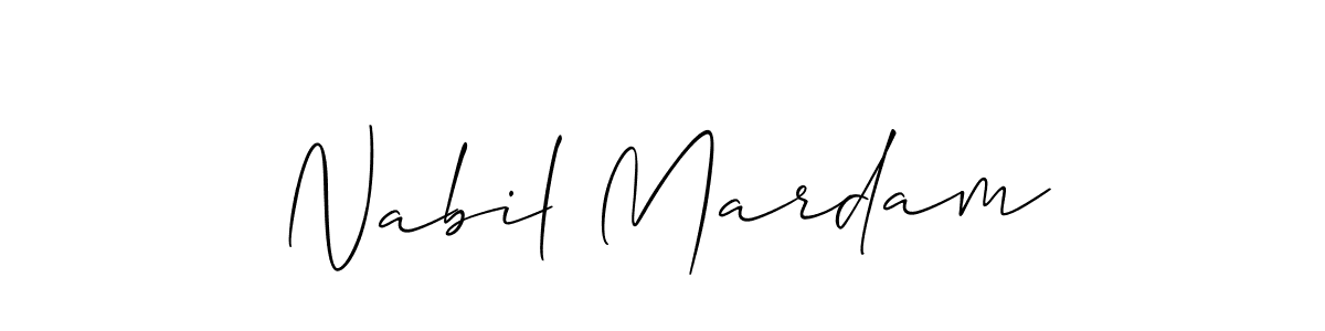 How to make Nabil Mardam signature? Allison_Script is a professional autograph style. Create handwritten signature for Nabil Mardam name. Nabil Mardam signature style 2 images and pictures png