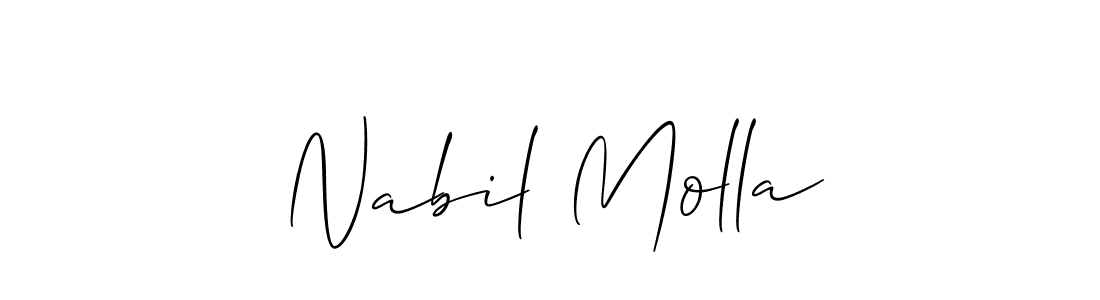 Make a short Nabil Molla signature style. Manage your documents anywhere anytime using Allison_Script. Create and add eSignatures, submit forms, share and send files easily. Nabil Molla signature style 2 images and pictures png