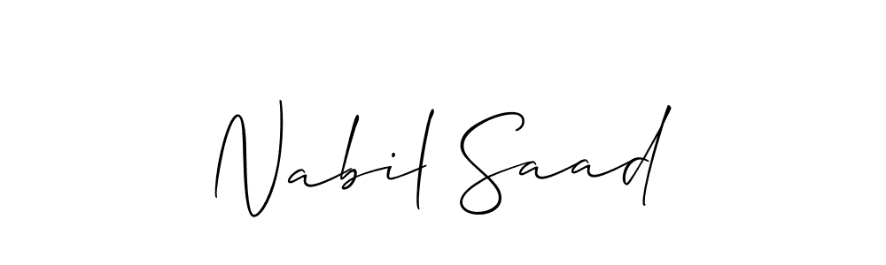 Best and Professional Signature Style for Nabil Saad. Allison_Script Best Signature Style Collection. Nabil Saad signature style 2 images and pictures png