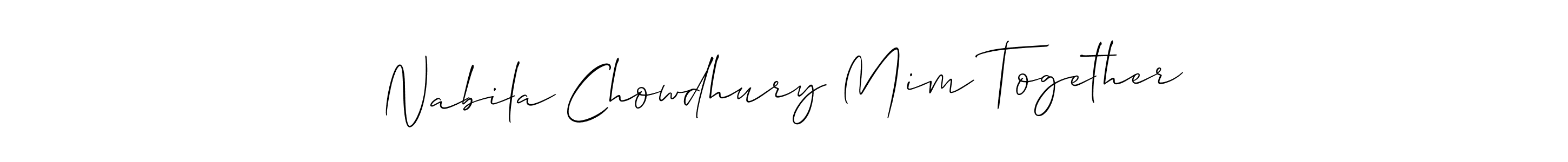 You can use this online signature creator to create a handwritten signature for the name Nabila Chowdhury Mim Together. This is the best online autograph maker. Nabila Chowdhury Mim Together signature style 2 images and pictures png