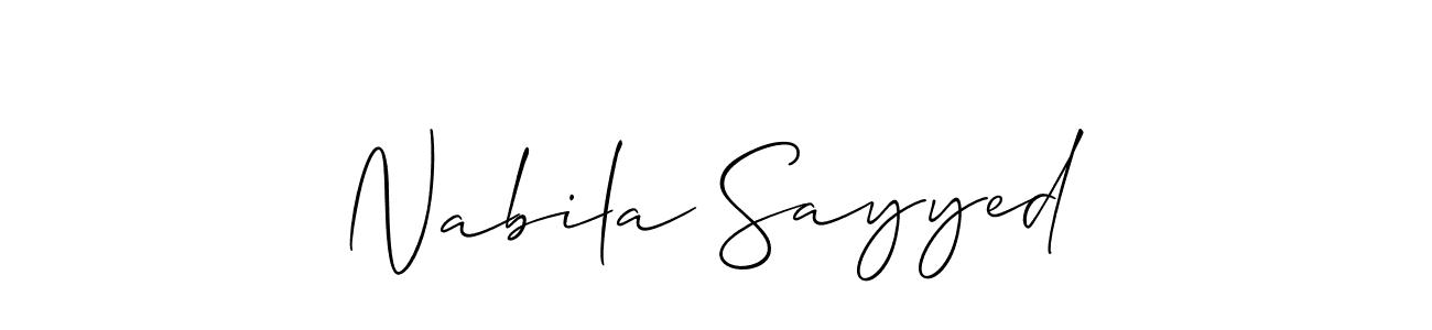 Make a beautiful signature design for name Nabila Sayyed. Use this online signature maker to create a handwritten signature for free. Nabila Sayyed signature style 2 images and pictures png