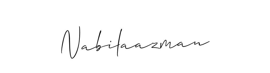 It looks lik you need a new signature style for name Nabilaazman. Design unique handwritten (Allison_Script) signature with our free signature maker in just a few clicks. Nabilaazman signature style 2 images and pictures png
