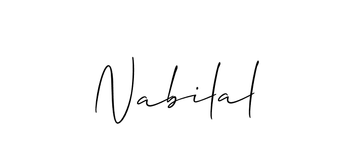 You should practise on your own different ways (Allison_Script) to write your name (Nabilal) in signature. don't let someone else do it for you. Nabilal signature style 2 images and pictures png