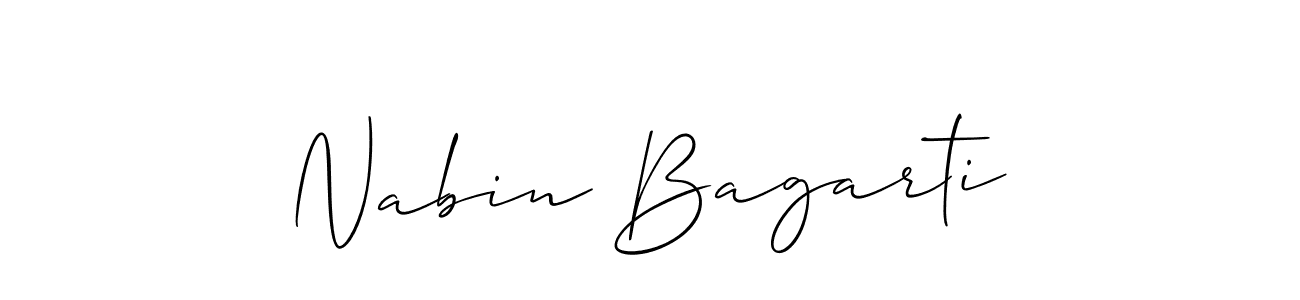 Create a beautiful signature design for name Nabin Bagarti. With this signature (Allison_Script) fonts, you can make a handwritten signature for free. Nabin Bagarti signature style 2 images and pictures png