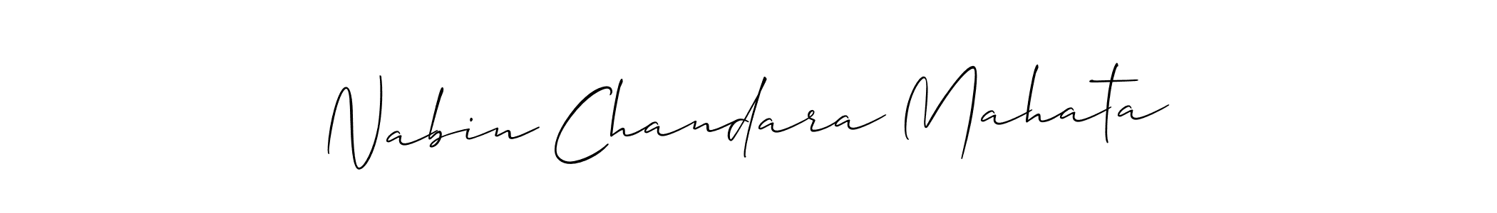 It looks lik you need a new signature style for name Nabin Chandara Mahata. Design unique handwritten (Allison_Script) signature with our free signature maker in just a few clicks. Nabin Chandara Mahata signature style 2 images and pictures png