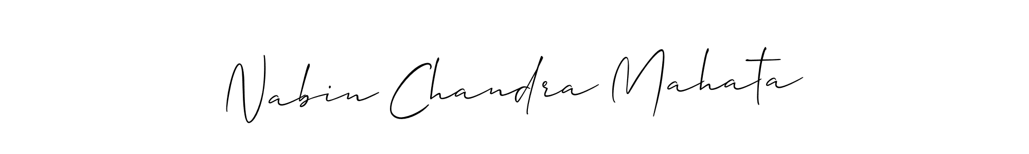 Nabin Chandra Mahata stylish signature style. Best Handwritten Sign (Allison_Script) for my name. Handwritten Signature Collection Ideas for my name Nabin Chandra Mahata. Nabin Chandra Mahata signature style 2 images and pictures png