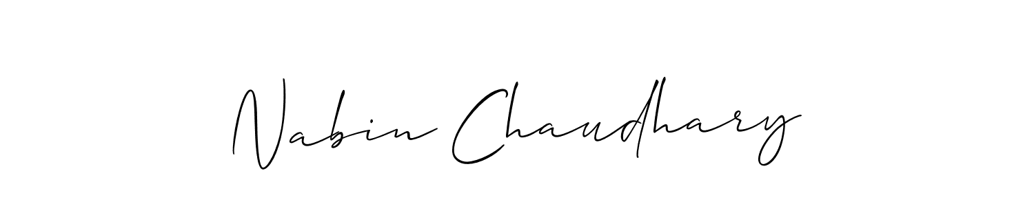 Nabin Chaudhary stylish signature style. Best Handwritten Sign (Allison_Script) for my name. Handwritten Signature Collection Ideas for my name Nabin Chaudhary. Nabin Chaudhary signature style 2 images and pictures png