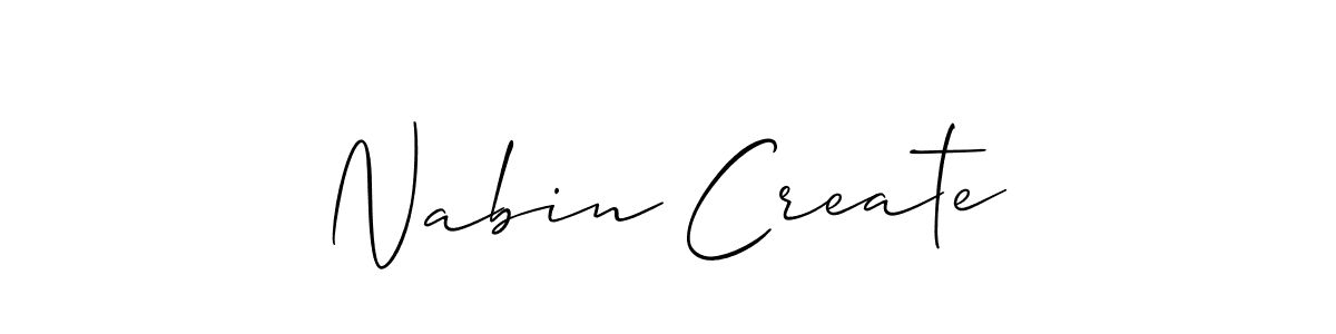 Design your own signature with our free online signature maker. With this signature software, you can create a handwritten (Allison_Script) signature for name Nabin Create. Nabin Create signature style 2 images and pictures png