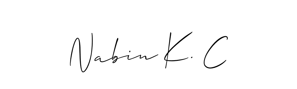 Also we have Nabin K. C name is the best signature style. Create professional handwritten signature collection using Allison_Script autograph style. Nabin K. C signature style 2 images and pictures png