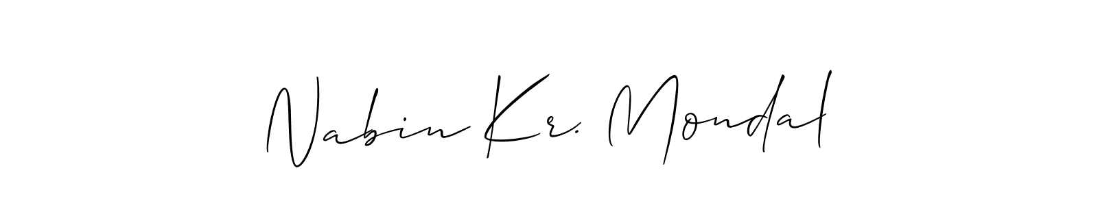Nabin Kr. Mondal stylish signature style. Best Handwritten Sign (Allison_Script) for my name. Handwritten Signature Collection Ideas for my name Nabin Kr. Mondal. Nabin Kr. Mondal signature style 2 images and pictures png