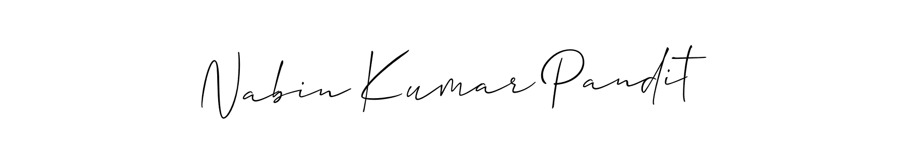 if you are searching for the best signature style for your name Nabin Kumar Pandit. so please give up your signature search. here we have designed multiple signature styles  using Allison_Script. Nabin Kumar Pandit signature style 2 images and pictures png